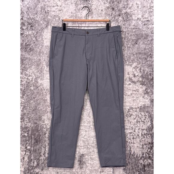 Lululemon Commission Pants 36 x 26 SHORT Mens Gray Slim Fit Warpstreme - Picture 1 of 7